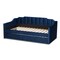 Baxton Studio Lennon Modern and Contemporary Navy Blue Velvet Fabric Twin Size Daybed with Trundle 186-11466-Zoro - alternate 5